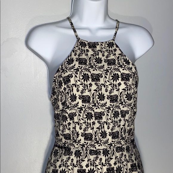 Boho style Full length halter dress with lining - Picture 4 of 8